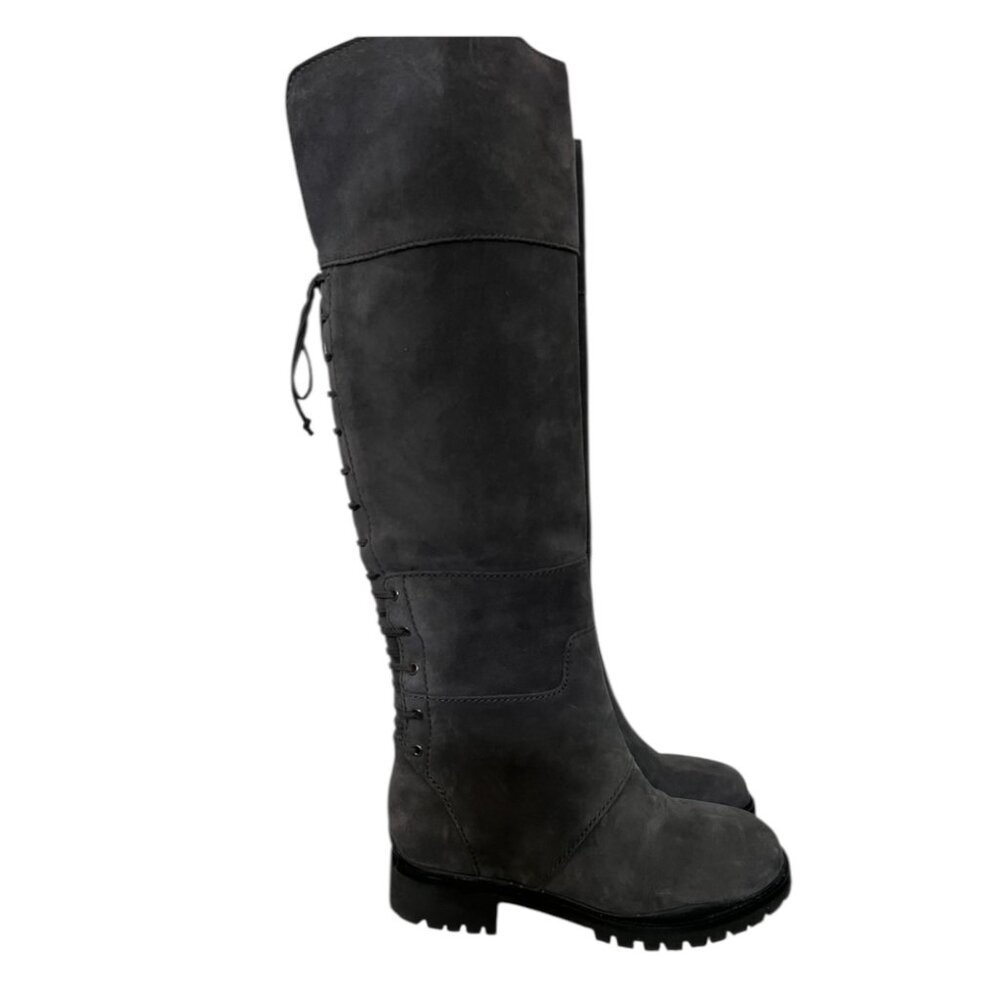 Nine West NEW Mavira Suede Back Lace-up Tall Boots Size 8
